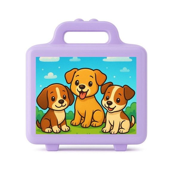 Maleta Plástica Personalizada 12x10cm Cachorrinhos - Imagem 4