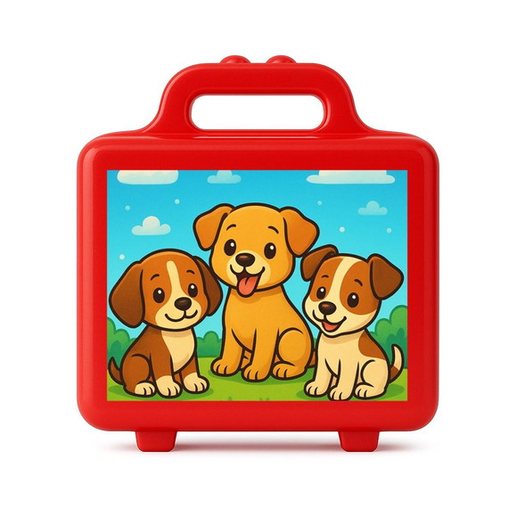 Maleta Plástica Personalizada 12x10cm Cachorrinhos - Imagem 5