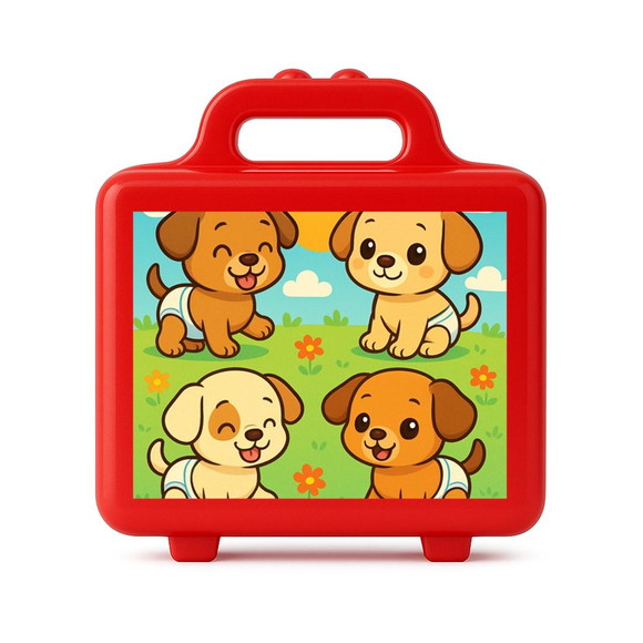 Maleta Plástica Personalizada 12x10cm Cachorrinhos Baby - Imagem 5