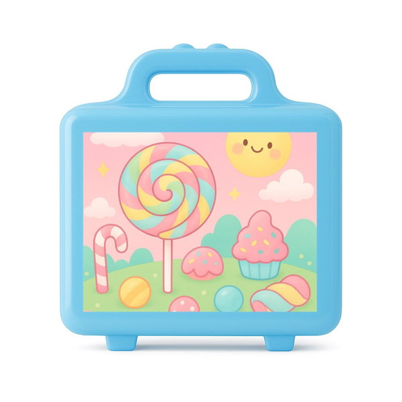 Maleta Plástica Personalizada 12x10cm Candy Color - Imagem 2