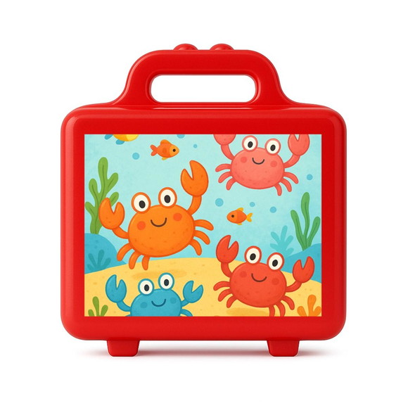 Maleta Plástica Personalizada 12x10cm Caranguejinhos - Imagem 5
