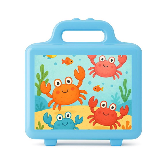 Maleta Plástica Personalizada 12x10cm Caranguejinhos - Imagem 2