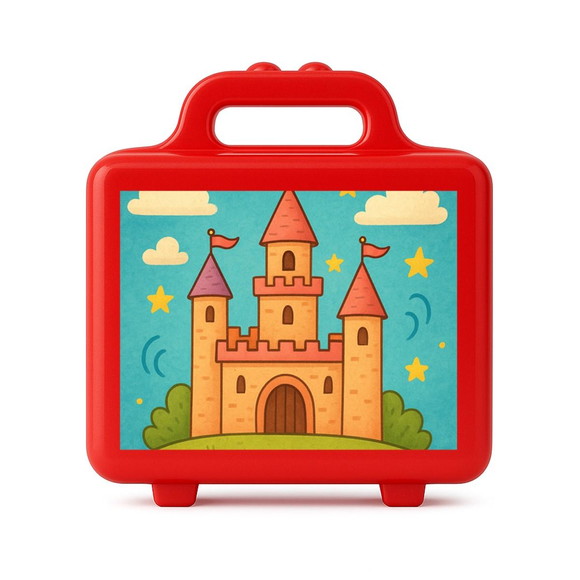 Maleta Plástica Personalizada 12x10cm Castelo Encantado - Imagem 5