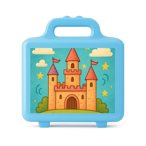 Maleta Plástica Personalizada 12x10cm Castelo Encantado - Imagem 2