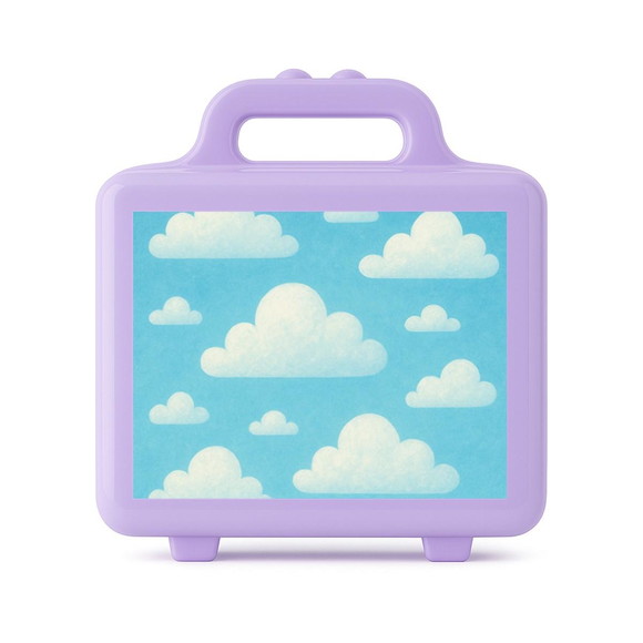 Maleta Plástica Personalizada 12x10cm Céu Azul - Imagem 4