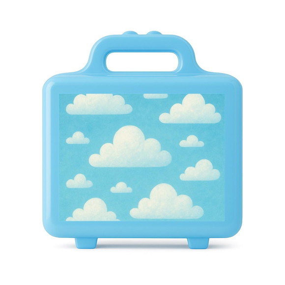 Maleta Plástica Personalizada 12x10cm Céu Azul - Imagem 2