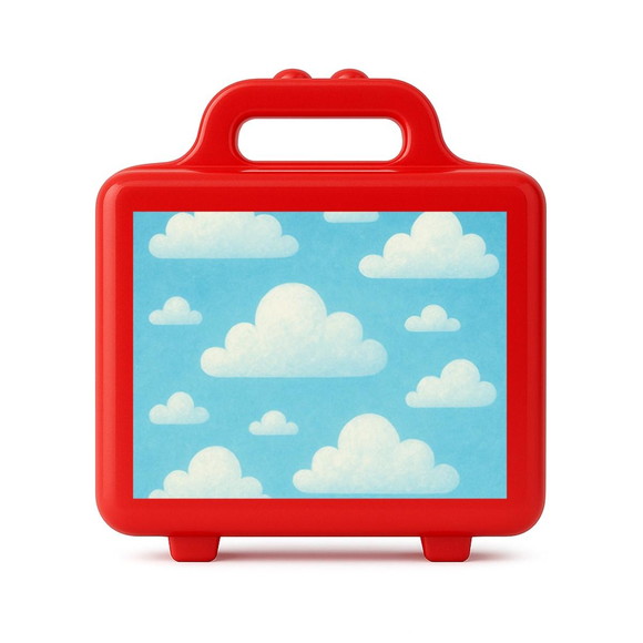 Maleta Plástica Personalizada 12x10cm Céu Azul - Imagem 5