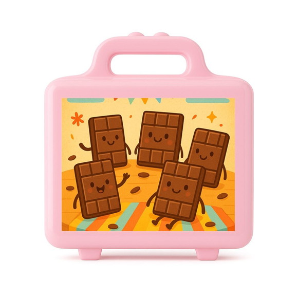 Maleta Plástica Personalizada 12x10cm Chocolates - Imagem 3