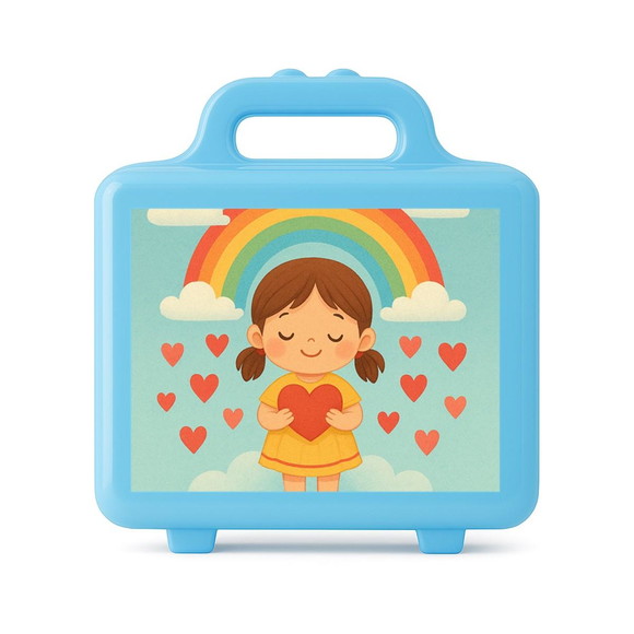 Maleta Plástica Personalizada 12x10cm Chuva de Amor - Imagem 2