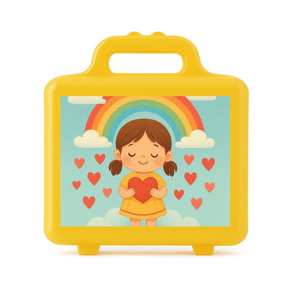 Maleta Plástica Personalizada 12x10cm Chuva de Amor