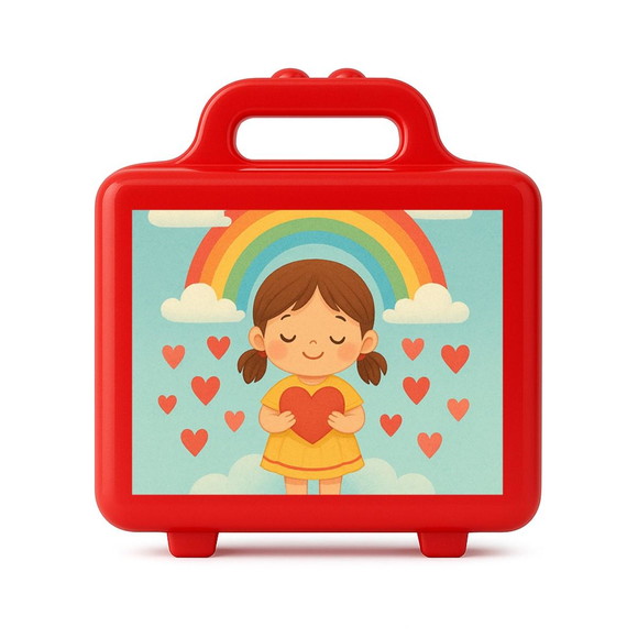 Maleta Plástica Personalizada 12x10cm Chuva de Amor - Imagem 5