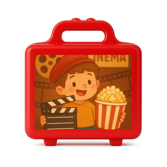 Maleta Plástica Personalizada 12x10cm Cinema Antigo - Imagem 5