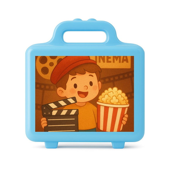 Maleta Plástica Personalizada 12x10cm Cinema Antigo - Imagem 2