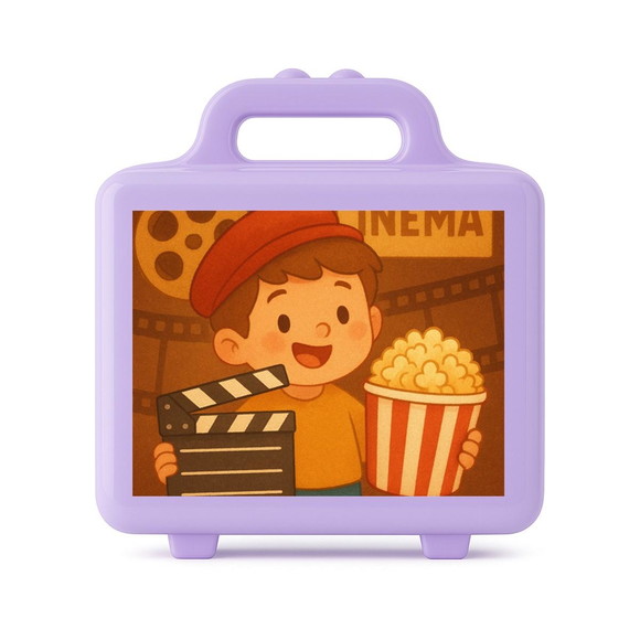 Maleta Plástica Personalizada 12x10cm Cinema Antigo - Imagem 4