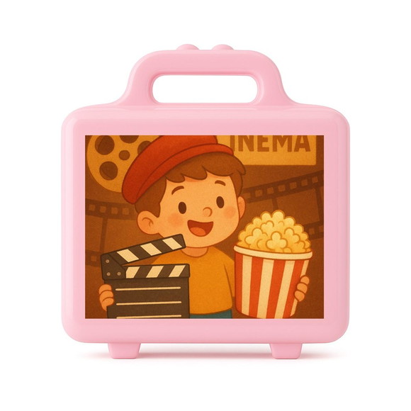 Maleta Plástica Personalizada 12x10cm Cinema Antigo - Imagem 3