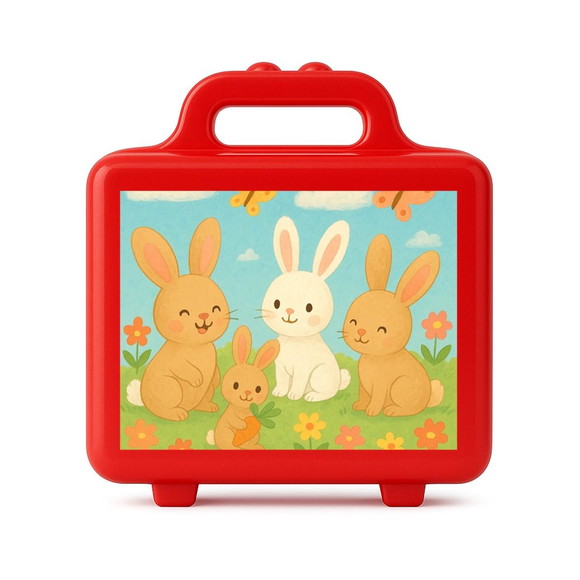 Maleta Plástica Personalizada 12x10cm Coelhinhos - Imagem 5