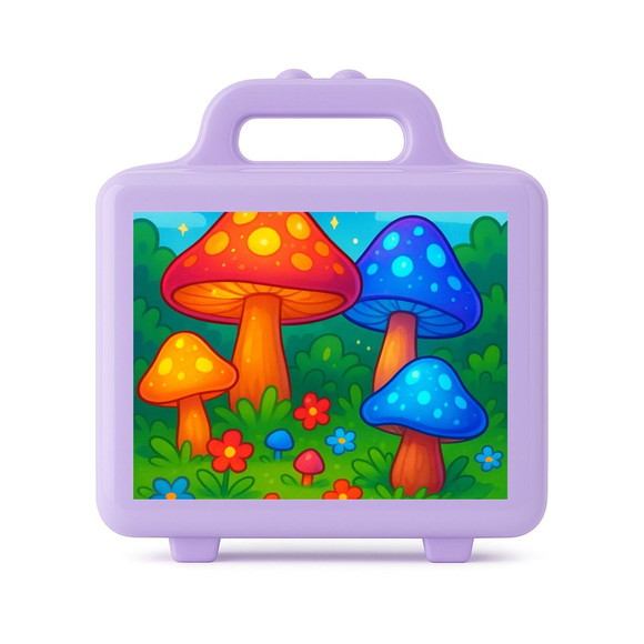 Maleta Plástica Personalizada 12x10cm Cogumelos Mágicos - Imagem 4
