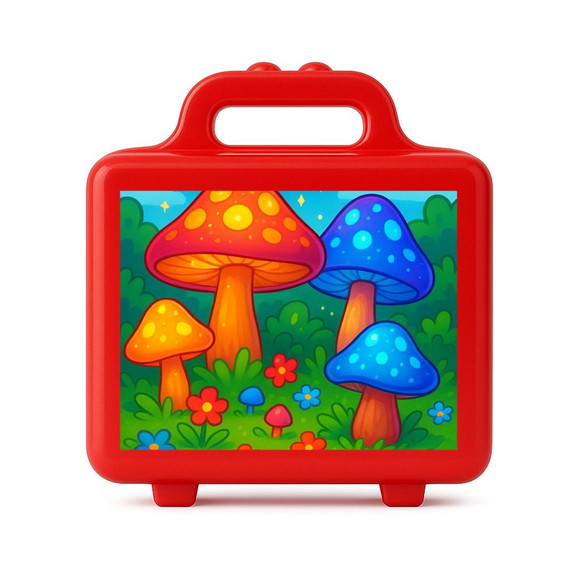 Maleta Plástica Personalizada 12x10cm Cogumelos Mágicos - Imagem 5