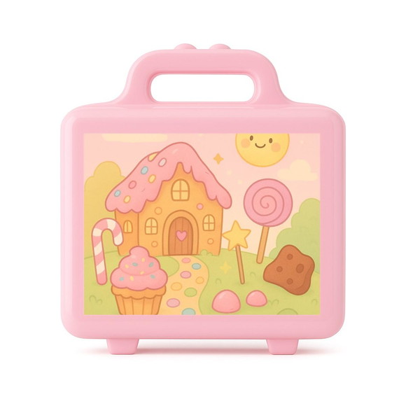 Maleta Plástica Personalizada 12x10cm Confeitaria Kids - Imagem 3