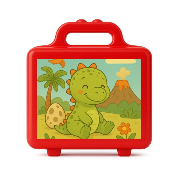 Maleta Plástica Personalizada 12x10cm Dinossauro Baby - Imagem 5