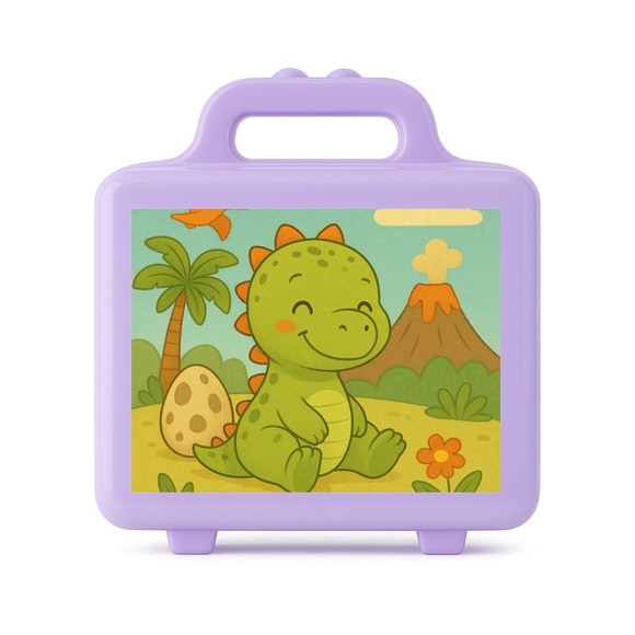 Maleta Plástica Personalizada 12x10cm Dinossauro Baby - Imagem 4