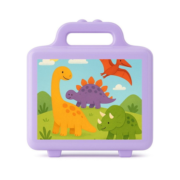 Maleta Plástica Personalizada 12x10cm Dinossauros - Imagem 4