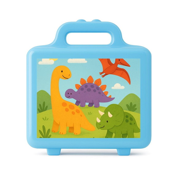 Maleta Plástica Personalizada 12x10cm Dinossauros - Imagem 2