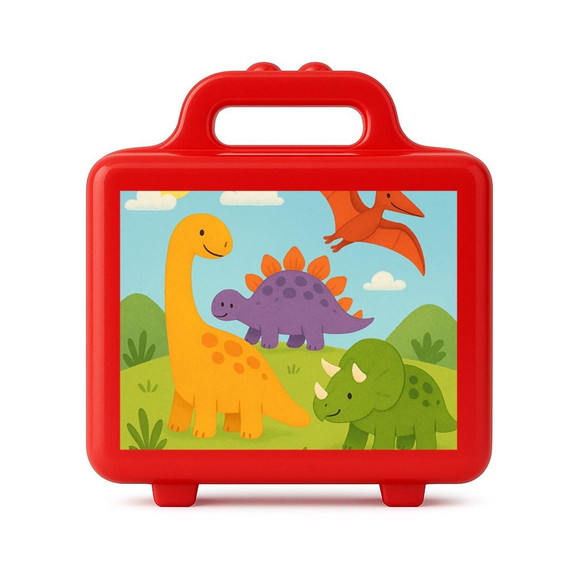 Maleta Plástica Personalizada 12x10cm Dinossauros - Imagem 5