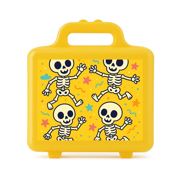 Maleta Plástica Personalizada 12x10cm Esqueletinhos Kids