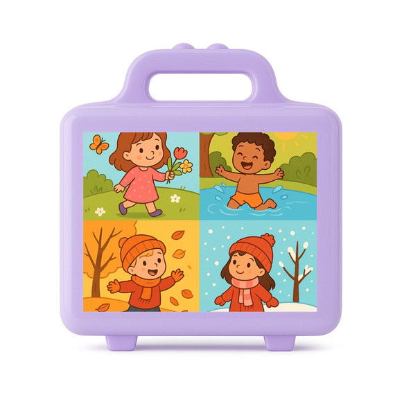 Maleta Plástica Personalizada 12x10cm Estações do Ano - Imagem 4
