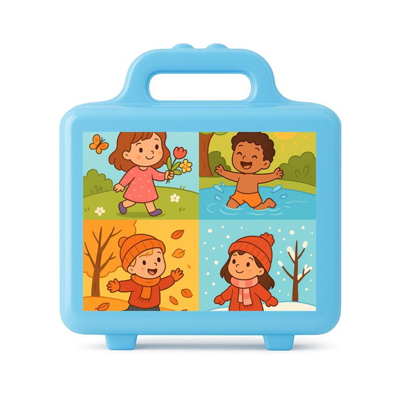 Maleta Plástica Personalizada 12x10cm Estações do Ano - Imagem 2