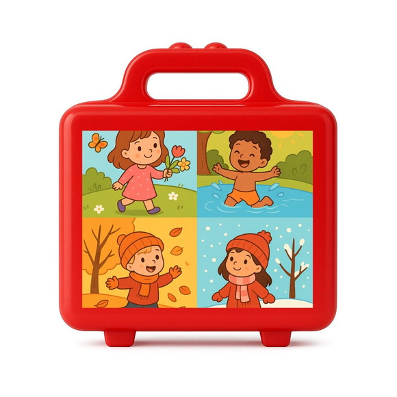 Maleta Plástica Personalizada 12x10cm Estações do Ano - Imagem 5
