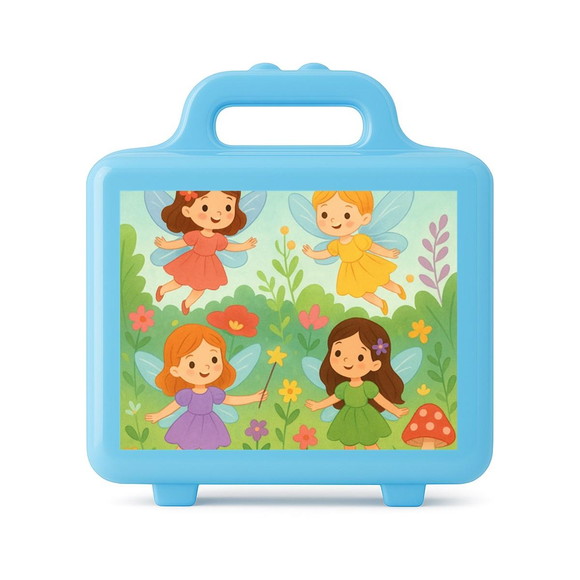 Maleta Plástica Personalizada 12x10cm Fadas - Imagem 2