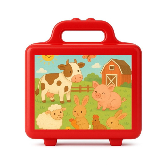 Maleta Plástica Personalizada 12x10cm Fazendinha - Imagem 5