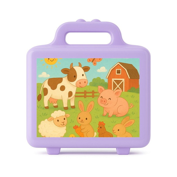 Maleta Plástica Personalizada 12x10cm Fazendinha - Imagem 4