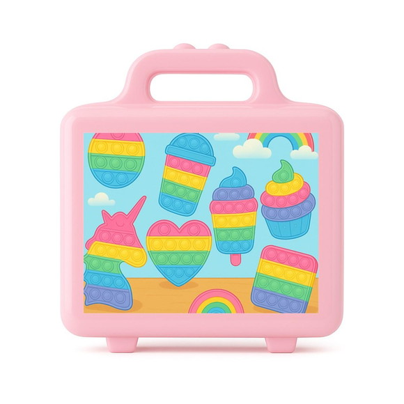 Maleta Plástica Personalizada 12x10cm Fidget Toys - Imagem 3