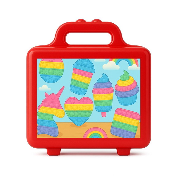 Maleta Plástica Personalizada 12x10cm Fidget Toys - Imagem 5