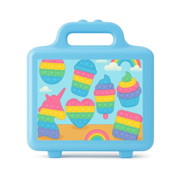 Maleta Plástica Personalizada 12x10cm Fidget Toys - Imagem 2