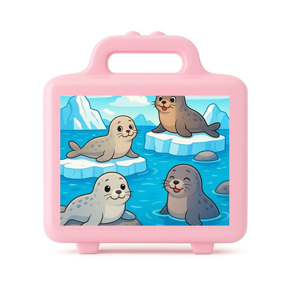 Maleta Plástica Personalizada 12x10cm Focas - Imagem 3