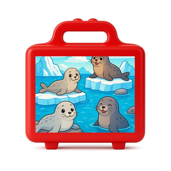 Maleta Plástica Personalizada 12x10cm Focas - Imagem 5