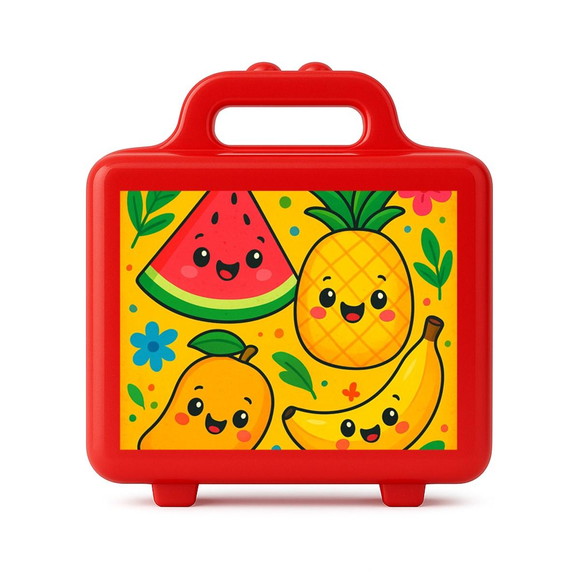 Maleta Plástica Personalizada 12x10cm Frutas Tropicais - Imagem 5
