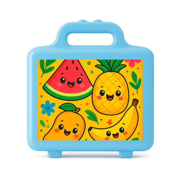 Maleta Plástica Personalizada 12x10cm Frutas Tropicais - Imagem 2