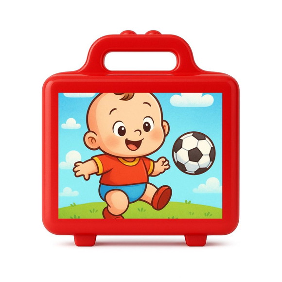 Maleta Plástica Personalizada 12x10cm Futebol Baby - Imagem 5