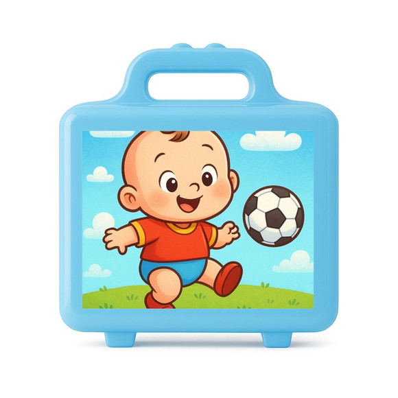 Maleta Plástica Personalizada 12x10cm Futebol Baby - Imagem 2
