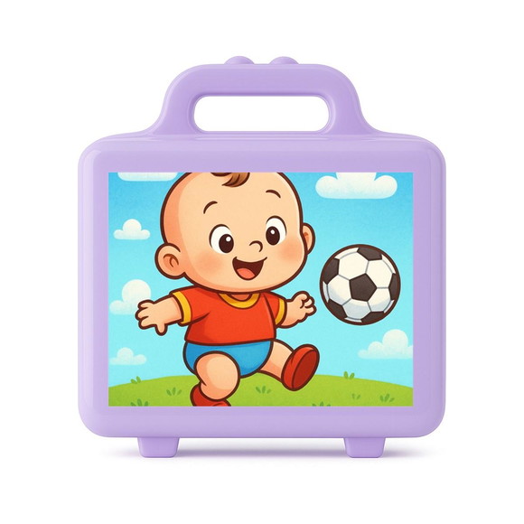 Maleta Plástica Personalizada 12x10cm Futebol Baby - Imagem 4