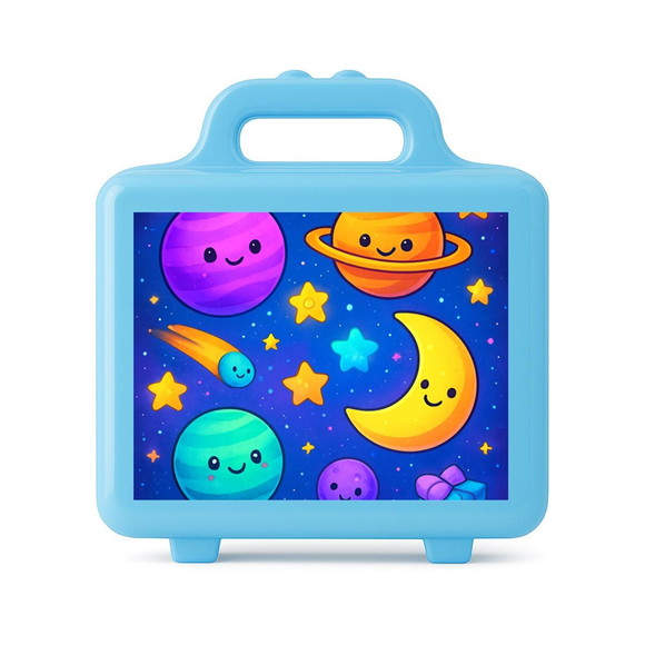 Maleta Plástica Personalizada 12x10cm Galáxia Encantada - Imagem 2