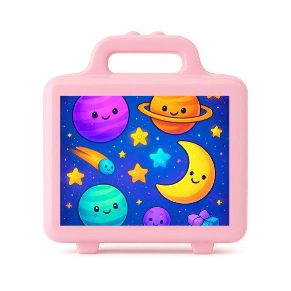 Maleta Plástica Personalizada 12x10cm Galáxia Encantada - Imagem 3