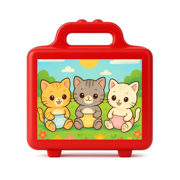 Maleta Plástica Personalizada 12x10cm Gatinhos Baby - Imagem 5