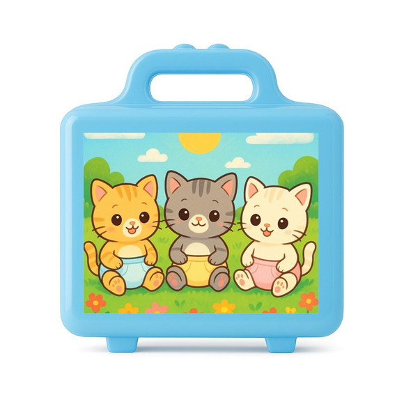 Maleta Plástica Personalizada 12x10cm Gatinhos Baby - Imagem 2