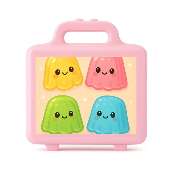 Maleta Plástica Personalizada 12x10cm Gelatinas - Imagem 3